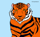 Dibujo Tigre pintado por jt