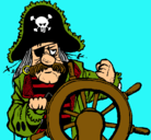 Dibujo Capitán pirata pintado por noe
