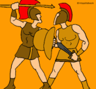 Dibujo Lucha de gladiadores pintado por sebastian