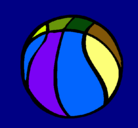 Dibujo Pelota de básquet pintado por pelota