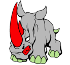 Dibujo Rinoceronte II pintado por wisthembert