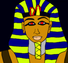 Dibujo Tutankamon pintado por daniinter