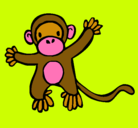 Dibujo Mono pintado por mariana