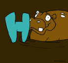 Dibujo Hipopótamo pintado por karencharith