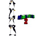 Dibujo Madagascar 2 Pingüinos pintado por matias