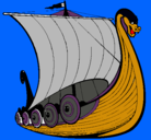 Dibujo Barco vikingo pintado por ricardolovera