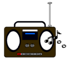 Dibujo Radio cassette 2 pintado por zzzz