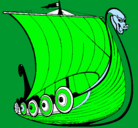 Dibujo Barco vikingo pintado por nahuelchiesa