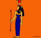 Dibujo Hathor pintado por rokestar_angeldelavi