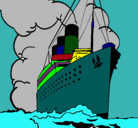 Dibujo Barco de vapor pintado por pierolaureano
