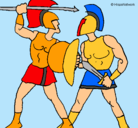 Dibujo Lucha de gladiadores pintado por rubenxd