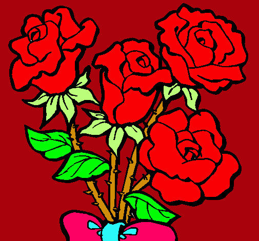 Dibujo de Ramo de rosas pintado por Andreiita en Dibujos.net el día 19 ...