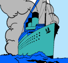 Dibujo Barco de vapor pintado por eliud