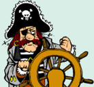 Dibujo Capitán pirata pintado por rosayoscar