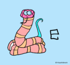 Dibujo Serpiente pintado por ian