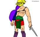Dibujo Gladiador pintado por lutwil