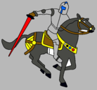 Dibujo Caballero a caballo IV pintado por diegoc.