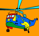 Dibujo Helicóptero al rescate pintado por ChARly