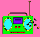 Dibujo Radio cassette 2 pintado por irene