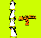 Dibujo Madagascar 2 Pingüinos pintado por puchi