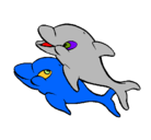 Dibujo Delfines pintado por aylen