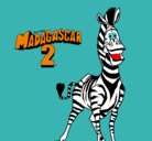Dibujo Madagascar 2 Marty pintado por cars