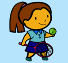 Dibujo Chica tenista pintado por kristina