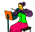 Dibujo Dama violinista pintado por nadia