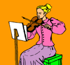 Dibujo Dama violinista pintado por gisela