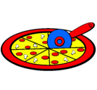 Dibujo Pizza pintado por naiza
