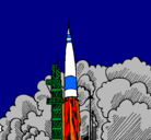 Dibujo Lanzamiento cohete pintado por ivan22
