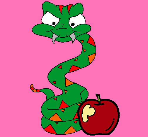 Serpiente y manzana