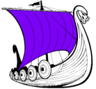 Dibujo Barco vikingo pintado por MIKEL