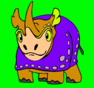 Dibujo Rinoceronte pintado por calandrillo