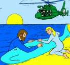 Dibujo Rescate ballena pintado por kevin