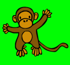 Dibujo Mono pintado por malena
