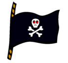 Dibujo Bandera pirata pintado por mati