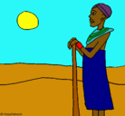 Dibujo Massai pintado por Marta