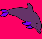 Dibujo Delfín contento pintado por eugenia