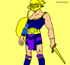 Dibujo Gladiador pintado por Are