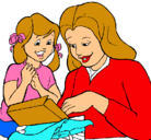 Dibujo Madre e hija pintado por jimenags404040