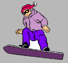 Dibujo Snowboard pintado por pola