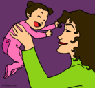 Dibujo Madre con su bebe pintado por xvaleriax