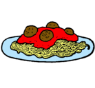 Dibujo Espaguetis con carne pintado por isabella
