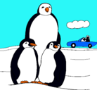 Dibujo Familia pingüino pintado por Emmanuea