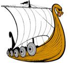 Dibujo Barco vikingo pintado por alex