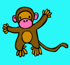 Dibujo Mono pintado por valeria
