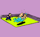 Dibujo Lucha en el ring pintado por danyux