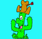 Dibujo Cactus con sombrero pintado por Balbinazanon