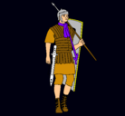 Dibujo Soldado romano pintado por joaquin